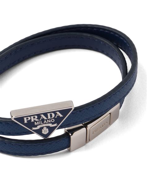 prada necklace mens|Prada men's leather bracelet.